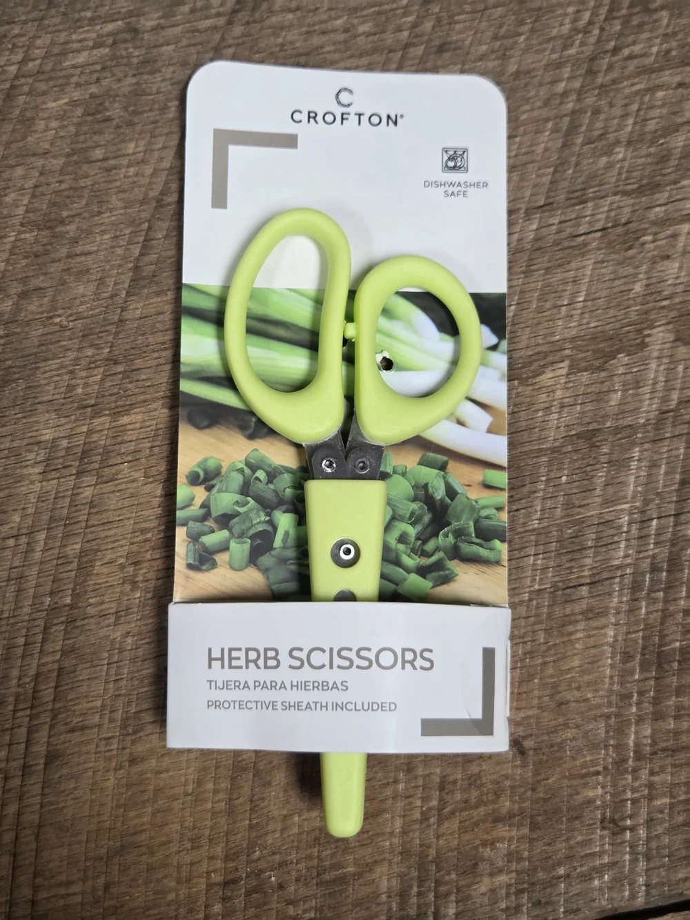 Crofton Lime Green Herb Snip Scissors with Sheath ~ Bin PP
